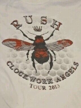 RUSH Clockwork Angels Tour 2013 Bee Graphic 2XL Band Tee Shirt RARE HTF VIP item